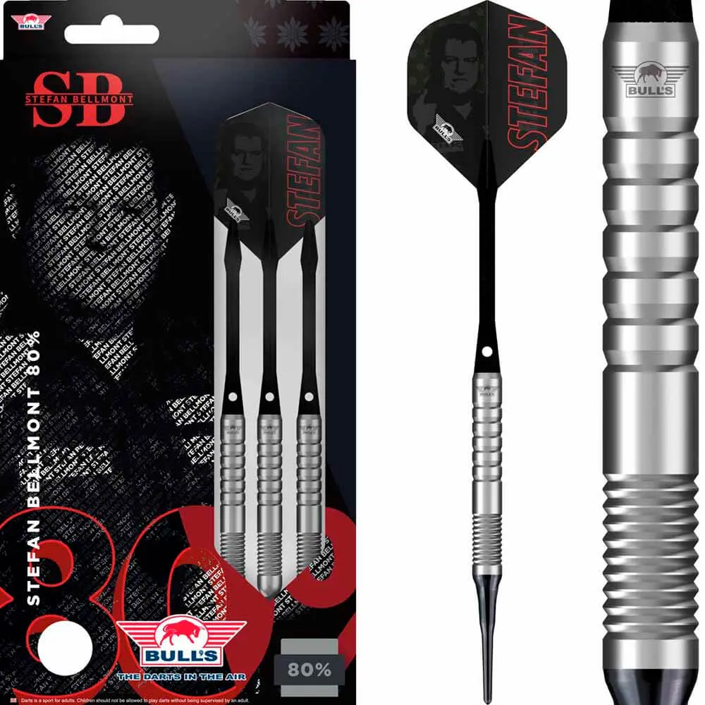 Dardos Bulls Darts Stefan Bellmont P.Plastico 80% Tungsteno 18g Alto Rendimiento vista 3