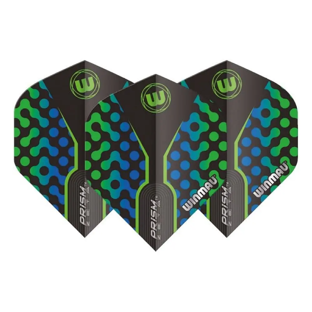 Plumas Winmau Darts Prism Zeta Black Green Blue6915.309 vista 3