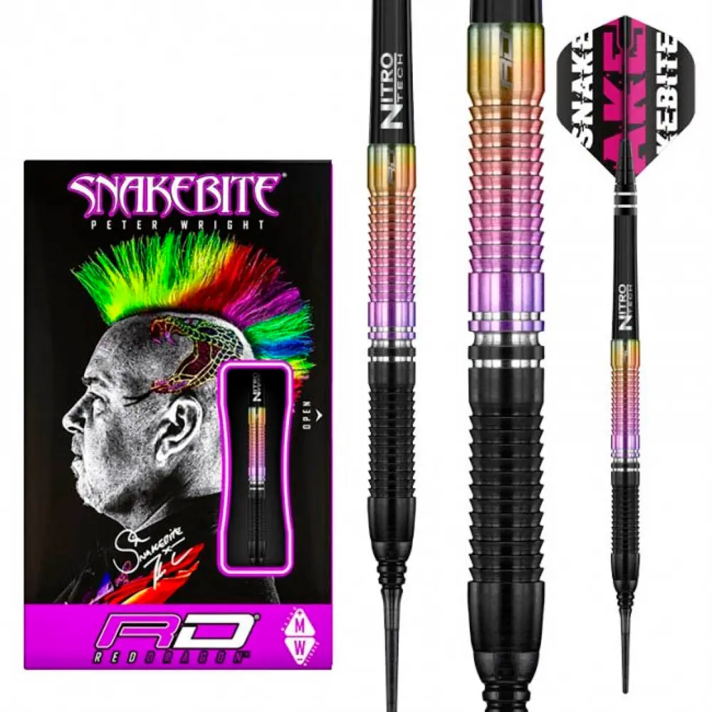 Dardos Red Dragon Peter Wright Snakebite WC RD 90% Tungsteno 20g Profesionales vista 2
