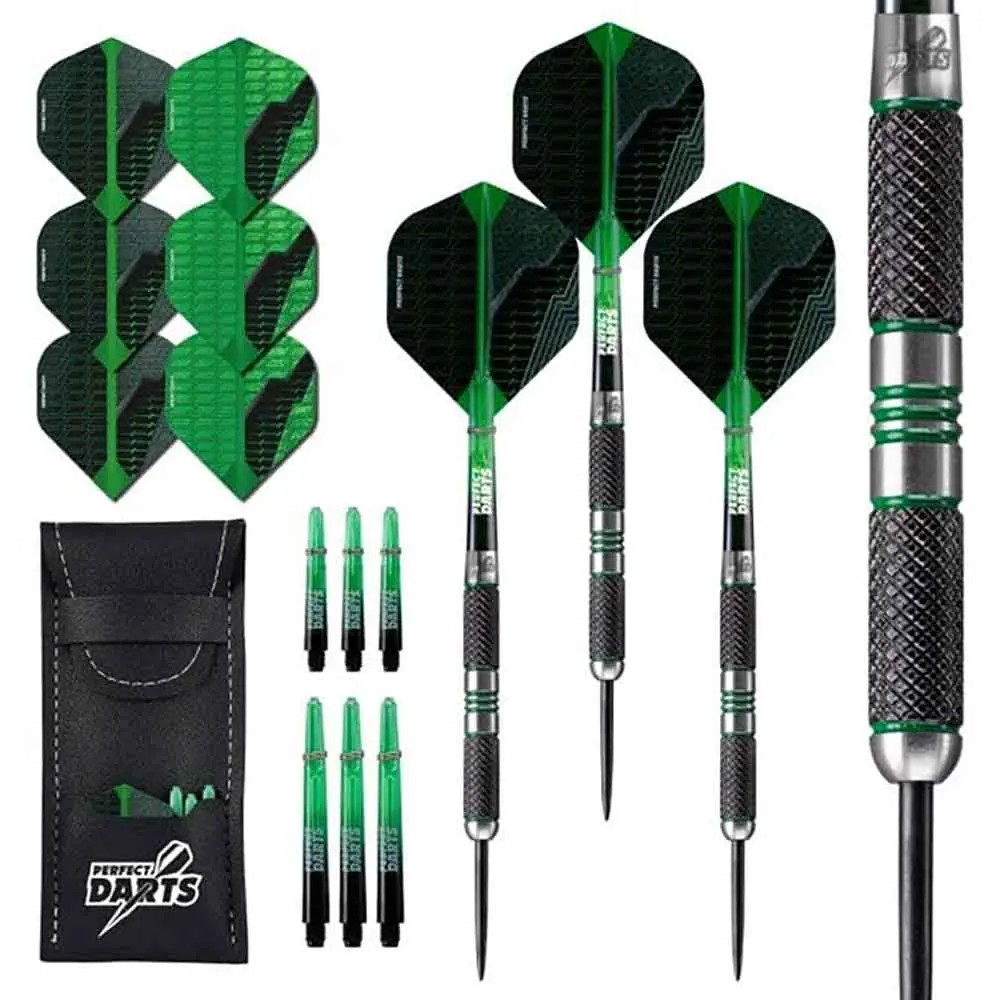 Dardos Perfect Darts Black Grenade Knurled Negro Verde 90% 24gD3566