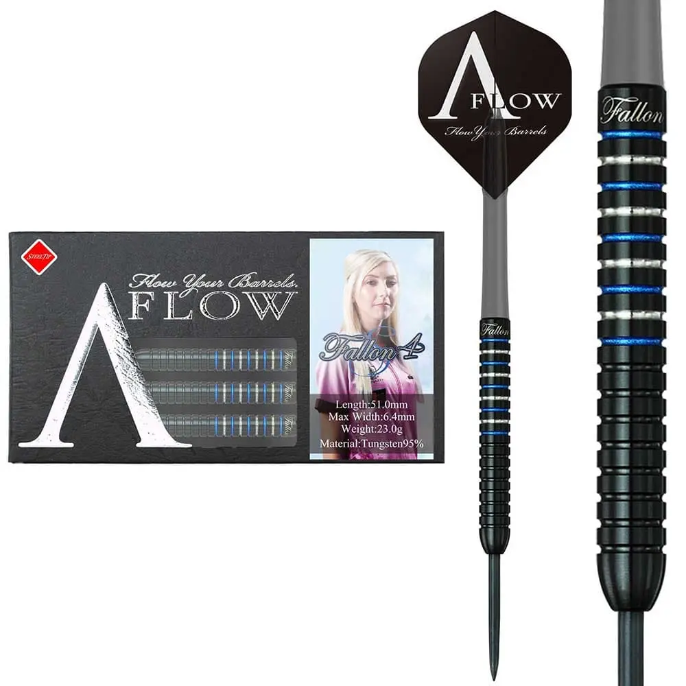 Dardos Dynasty Darts A-Flow Black Line Type X Fallon 4s 95% 23gr vista 2