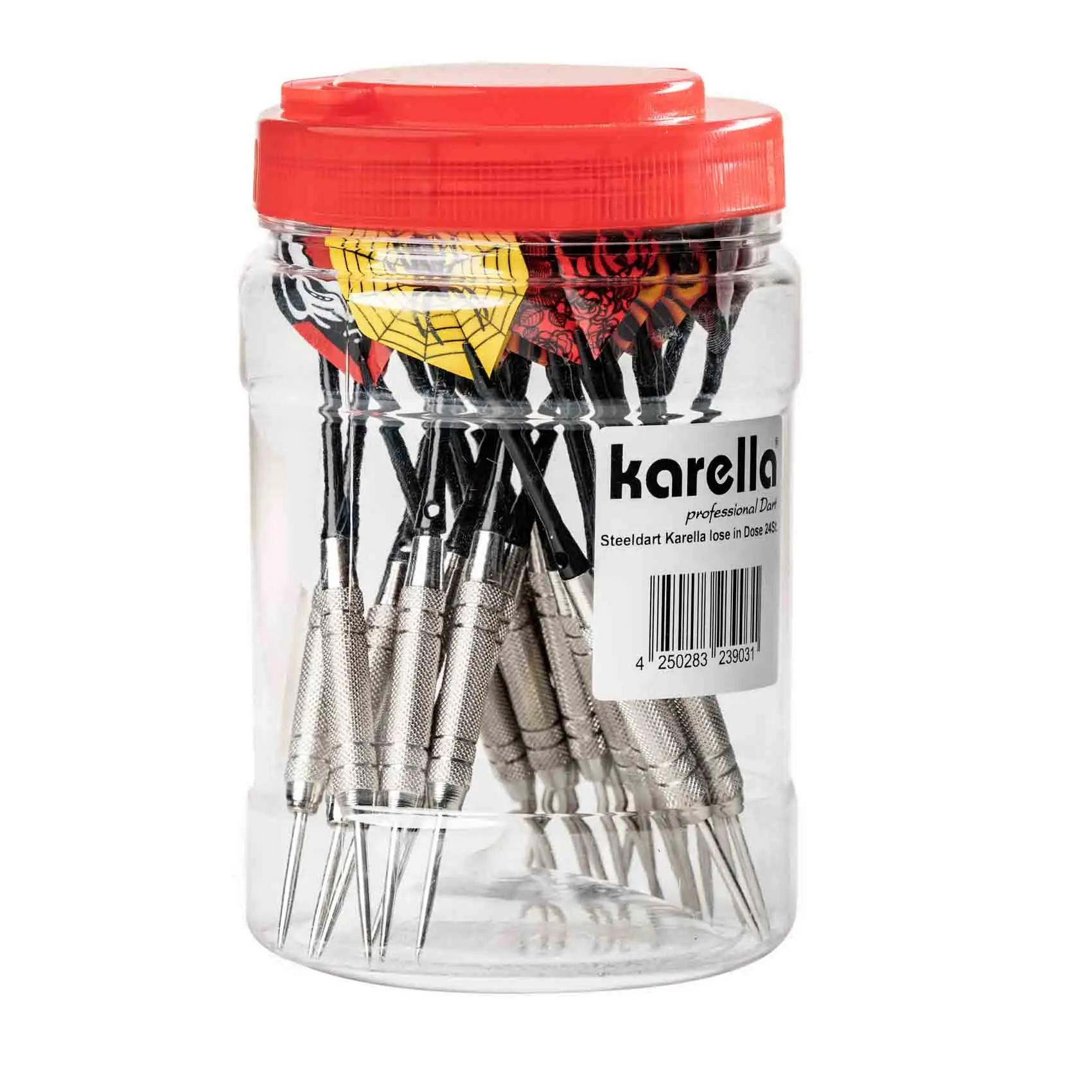 Pack de 24 Dardos Cuerpo Laton Karella Punta Metal Completos8273.01