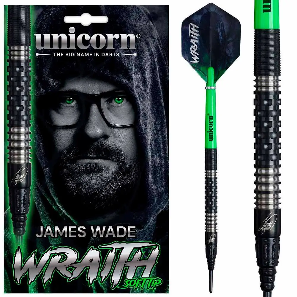 Dardos Unicorn Wraith James Wade Phase 2 P.Plastico 90% Tungsteno 19g Profesionales vista 3