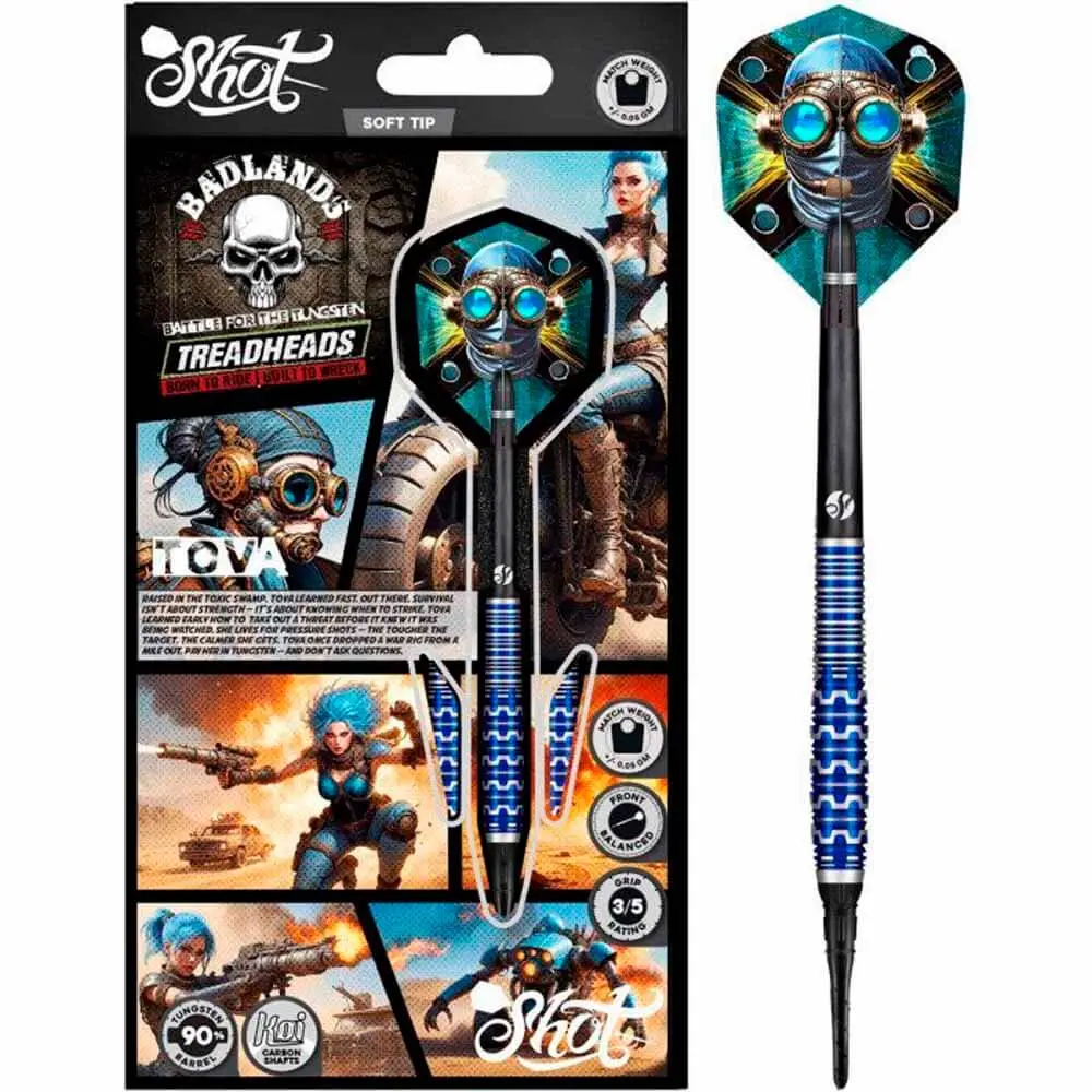 Dardos Shot Badlands Tova P.Plastico SH- 90% Tungsteno 20g Profesionales vista 4