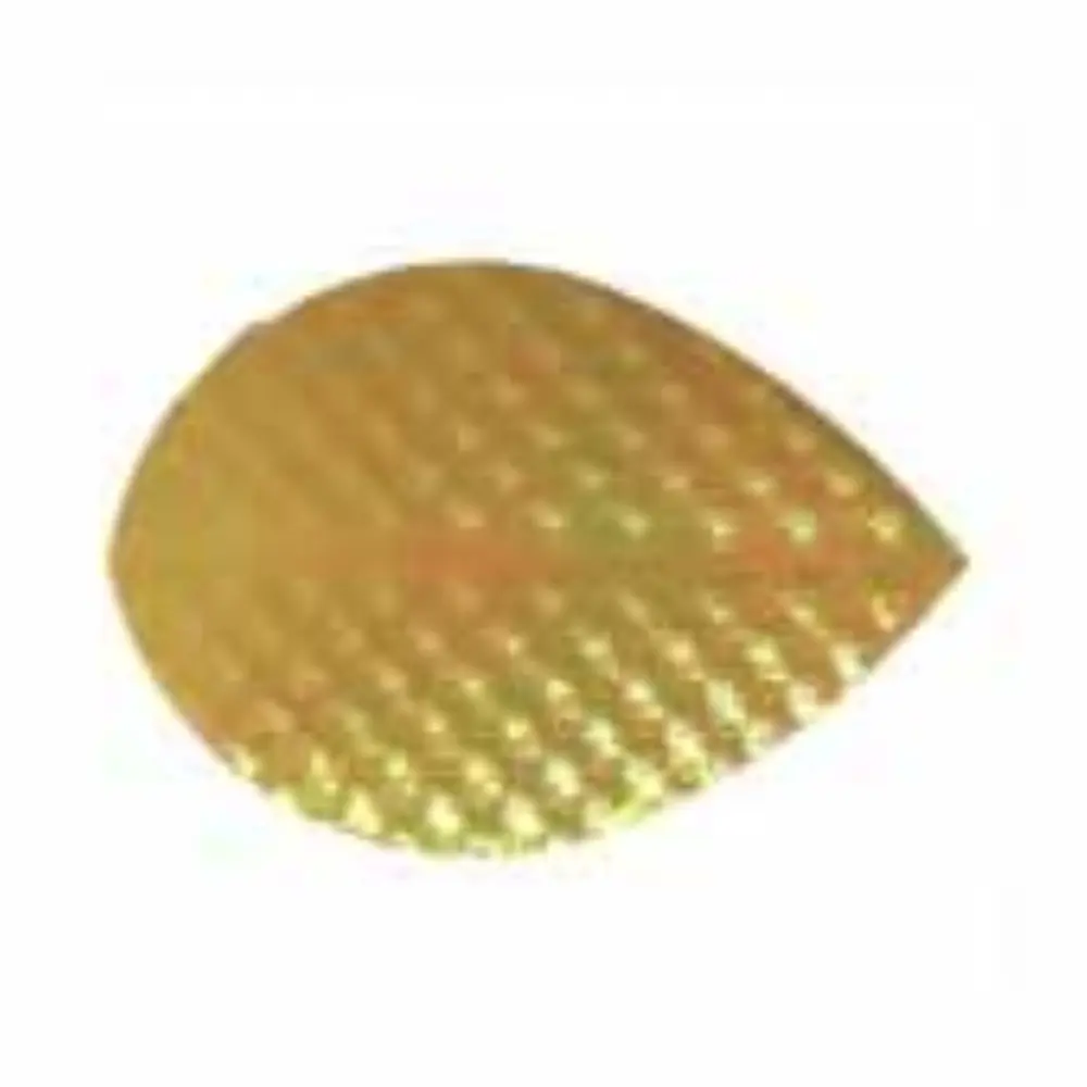 Plumas Iridescent Embossed Oval Amarilla vista 3