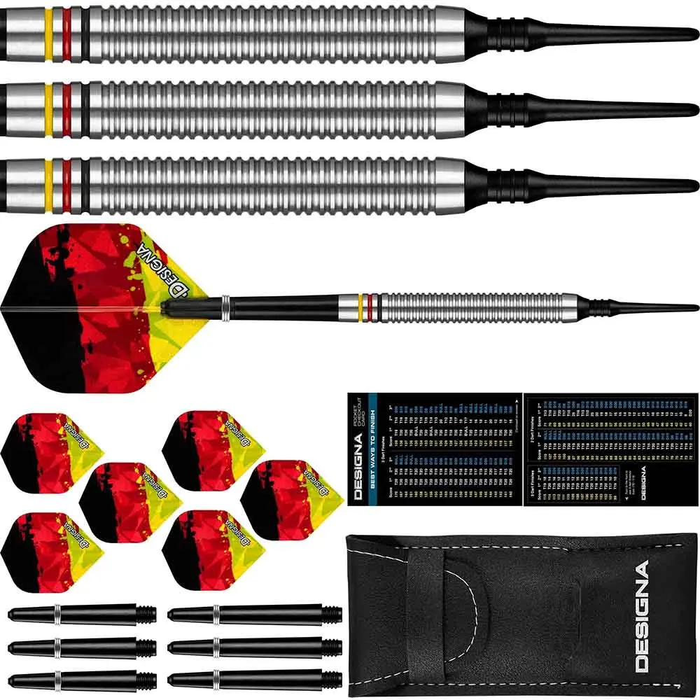 Dardos Designa Patriot X Darts Alemania 90% Tungsteno 20g Profesionales vista 3