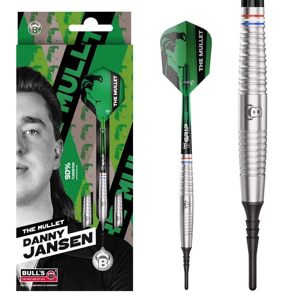 Dardos Bulls DE Danny Jansen G2 The Mullet 90% Tungsteno 20g Profesionales vista 4